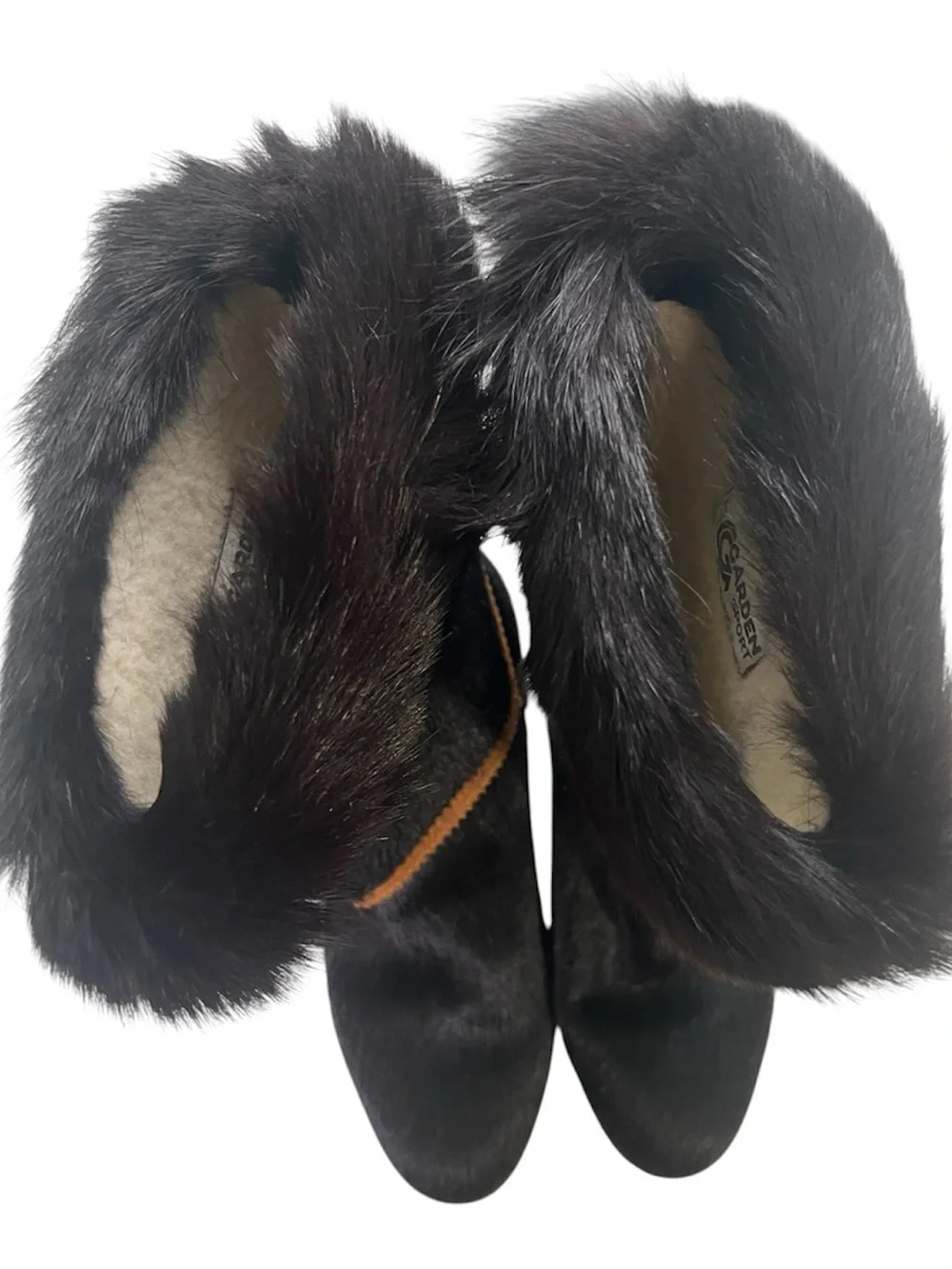 Garden Sport Italy Blk Faux Fur Trim & Pony Hair Winter/Snow boots Boots Size 39
